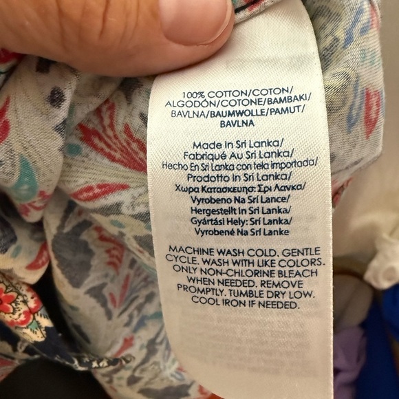 Ralph Lauren Chaps 2X Artsy Mixed up Paisley NO IRON Contrast Cuff L/S Blouse - Picture 6 of 7